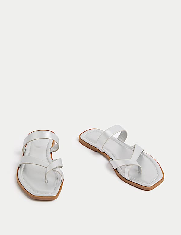 Toe Loop Strappy Flat Mules - JO