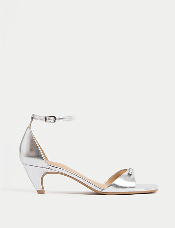 Buckle Kitten Heel Sandals - MX