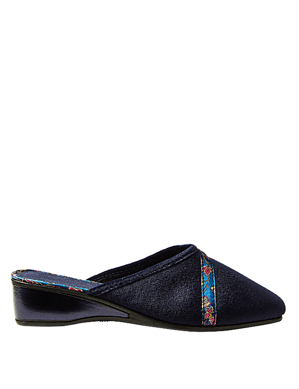 Buy Floral Braid Wedge Heel Mule Slippers at Marks Spencer