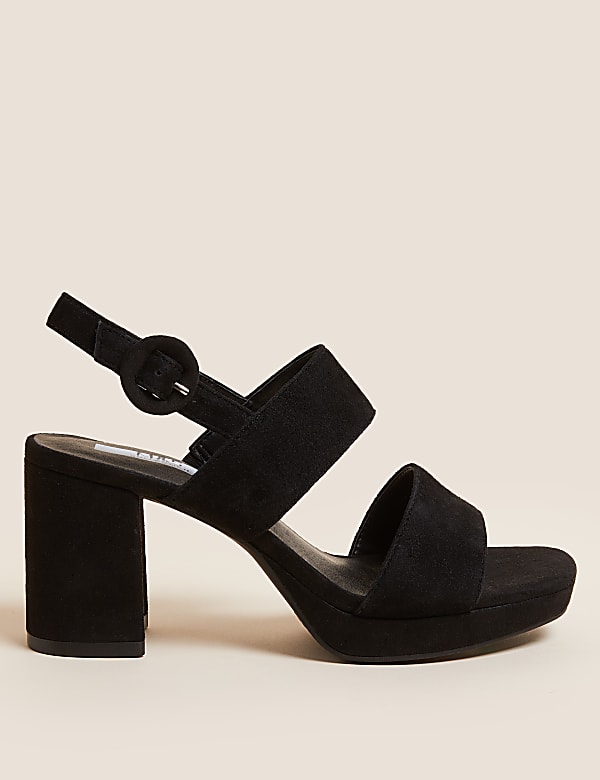 Buy Wide Fit Suede Platform Sandals at Marks Spencer