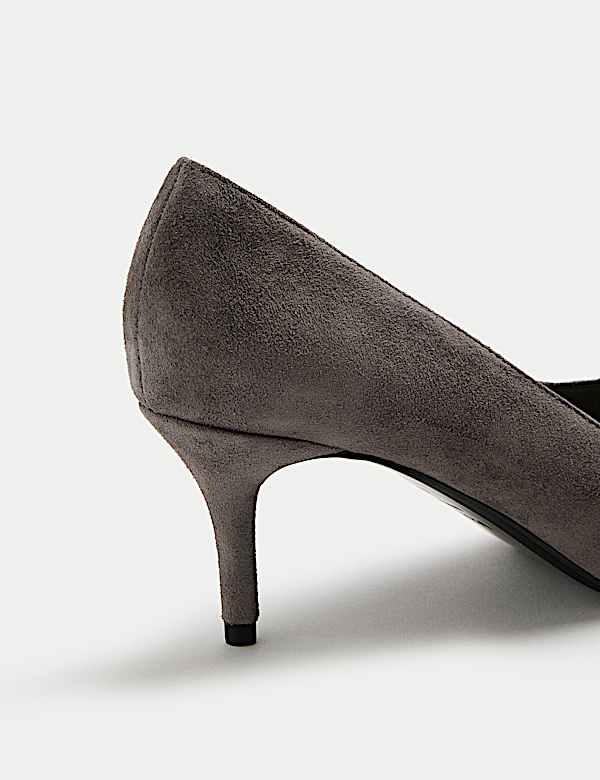Suede Stiletto Heel Court Shoes - CN