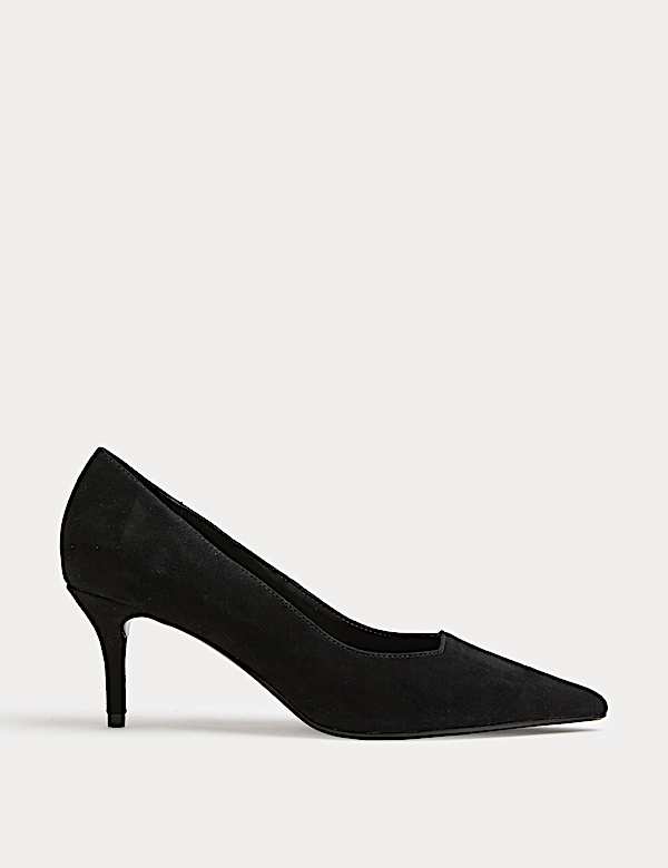 Suede Stiletto Heel Court Shoes - LT