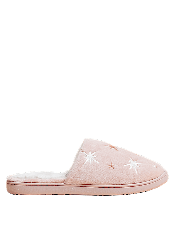 Embroidered Slippers with Secret Support