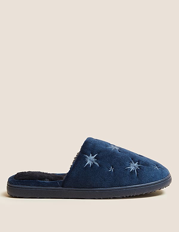 Buy Embroidered Slippers with Secret Support at Marks Spencer