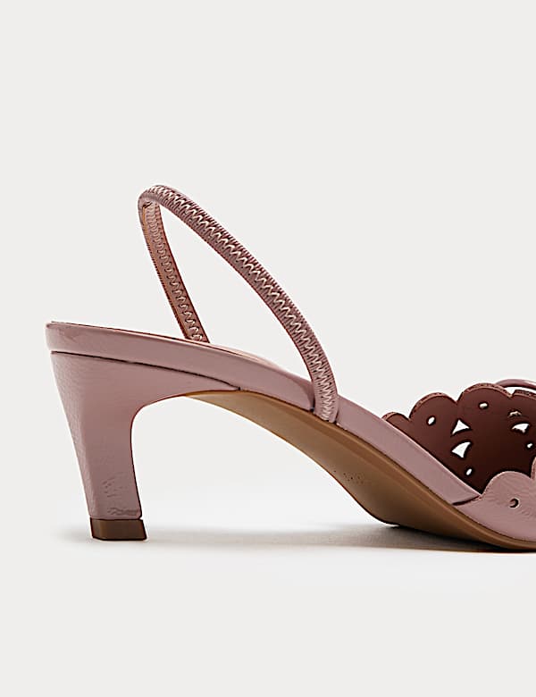 Patent Bow Cut Out Kitten Heel Pointed Slingback Shoes - US