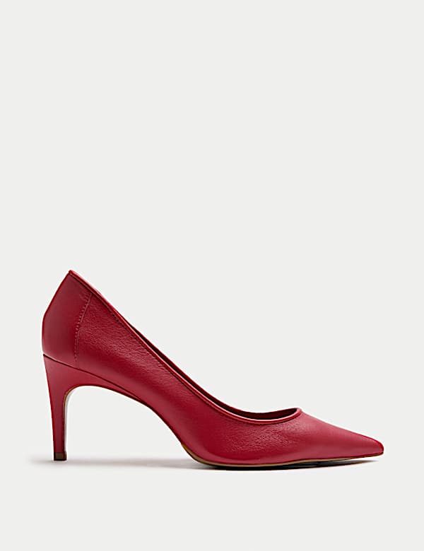 Zapatos de sal&oacute;n de piel con puntera de pico y tac&oacute;n de aguja - ES