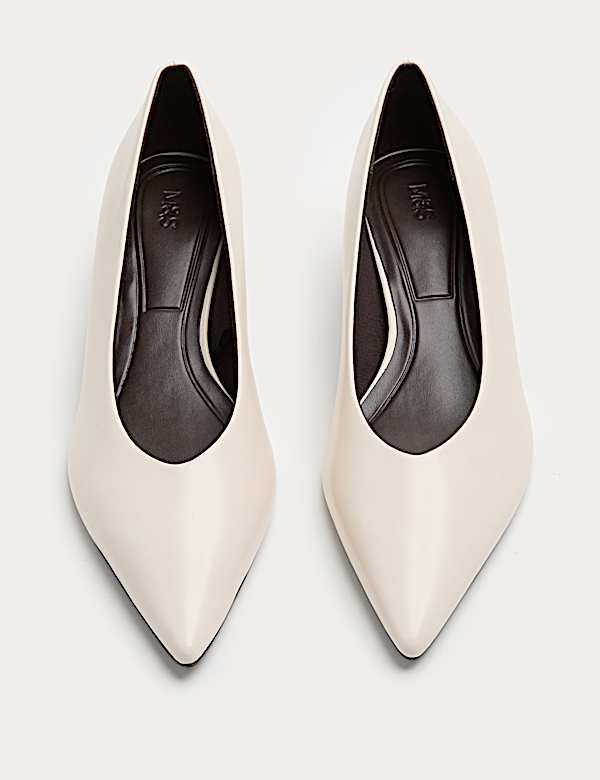 Kitten Heel Pointed Court Shoes - AU