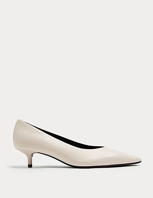 Kitten Heel Pointed Court Shoes - AU