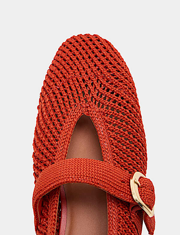 Buckle Flat Mary Jane Ballet Pumps - EE