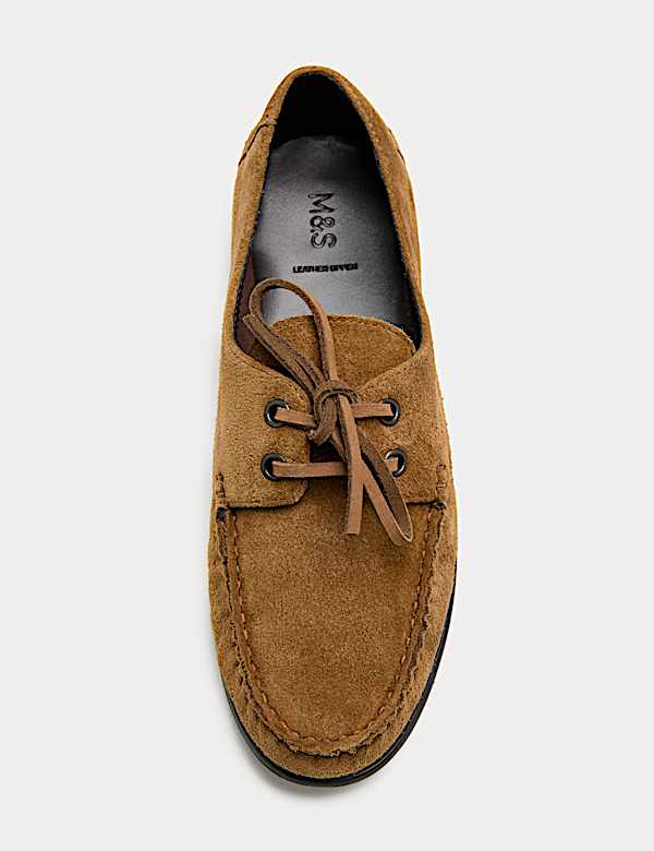 Botas planas de ante con cordones de ancho especial - US