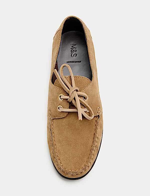 Suede Lace Up Flat Boat Shoes - IL