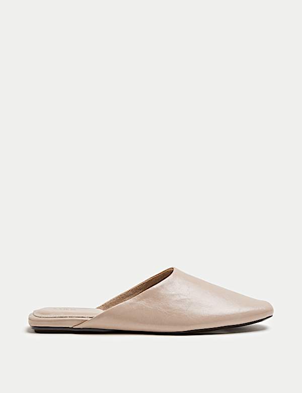 Slip On Flat Square Toe Mules - MV