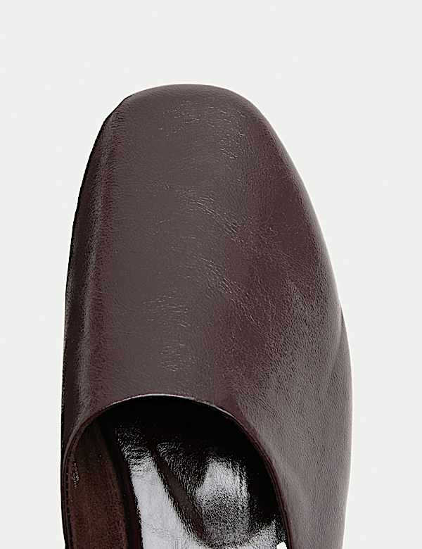 Slip On Flat Square Toe Mules - US