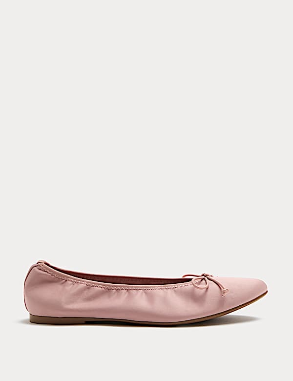 Satin Flat Ballet Pumps - US