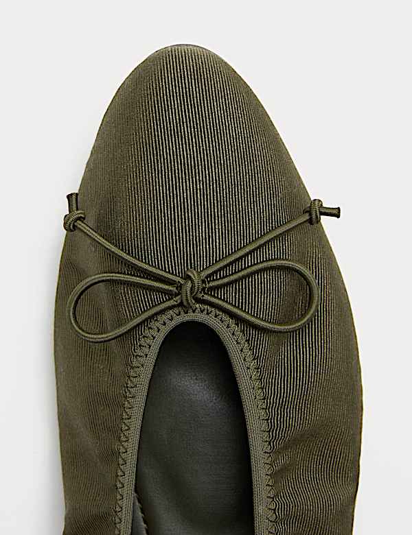 Satin Flat Ballet Pumps - DK