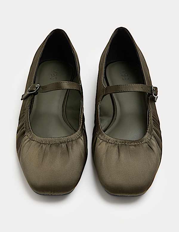 Satin Flat Mary Jane Ballet Pump - AT