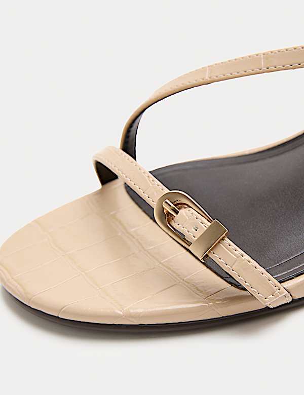 Buckle Strappy Kitten Heel Sandals - US