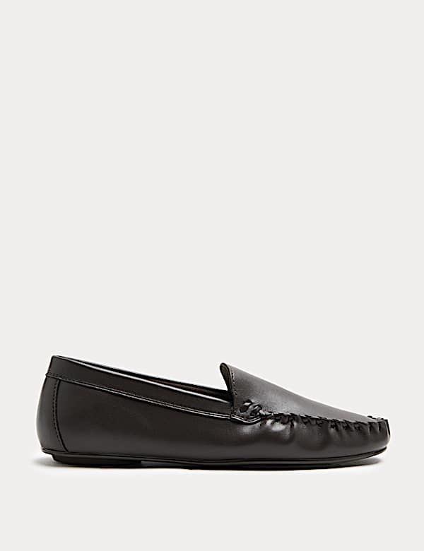 Whip Stitch Detail Slip On Loafers - US