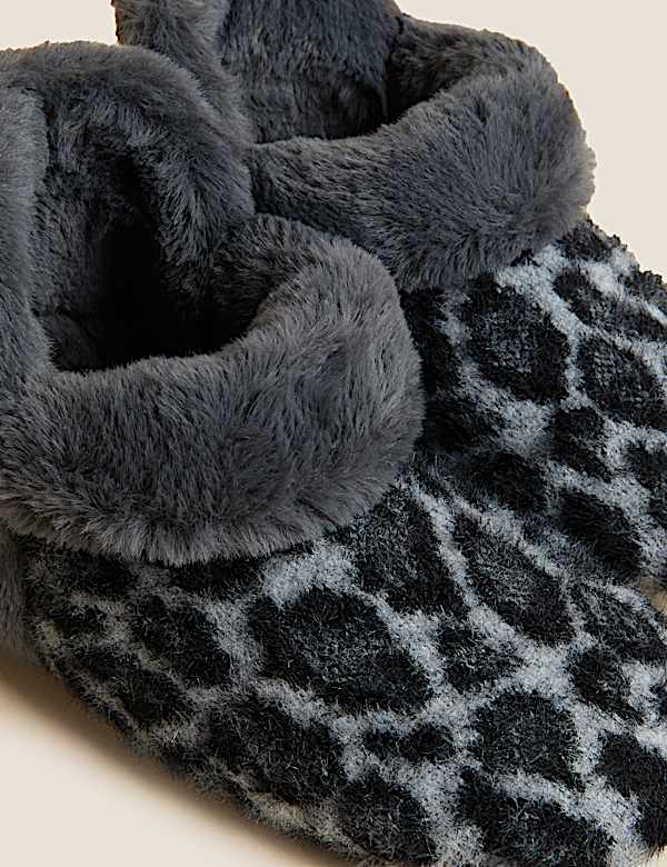 Faux Fur Slipper Boots