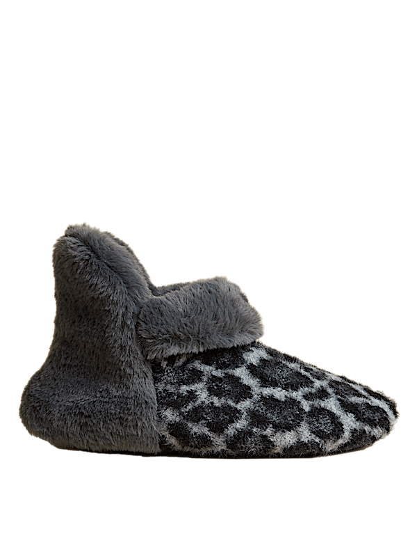 Faux Fur Slipper Boots