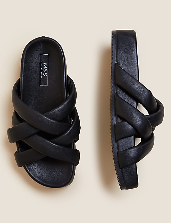 Woven Footbed Sliders