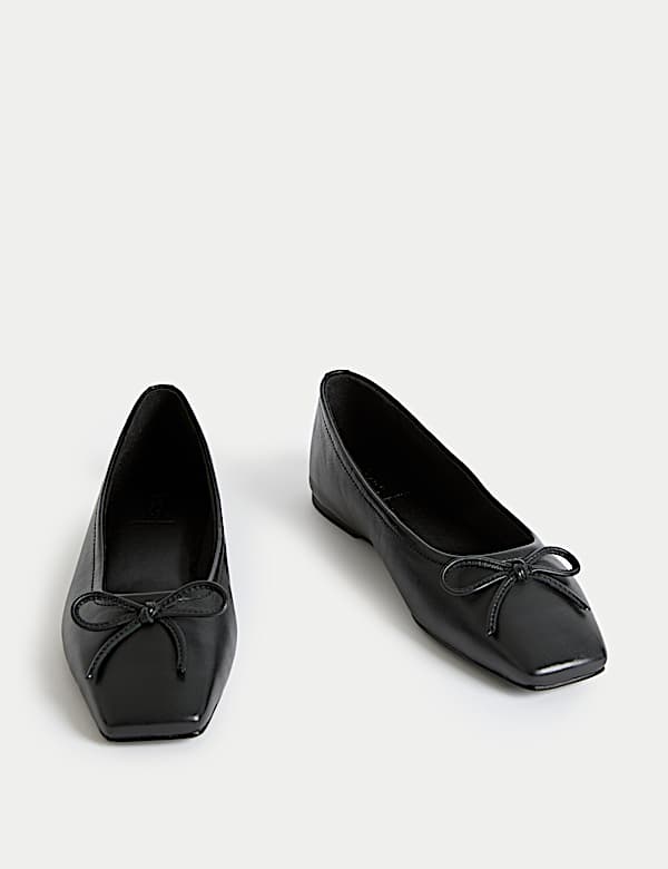 נעלי סירה מעור ללא שרוכים בסגנון נעלי בלט שטוחות - IL