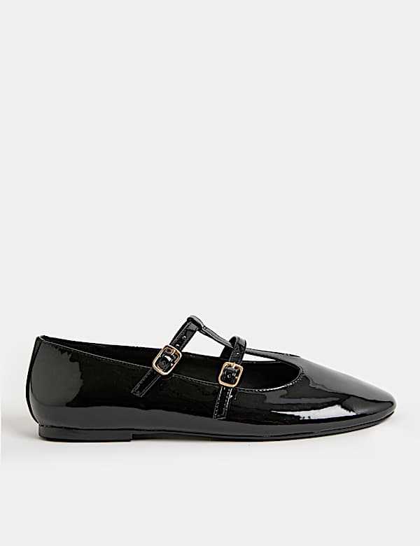 Patent Strappy Flat Mary Jane Ballet Pumps - CY
