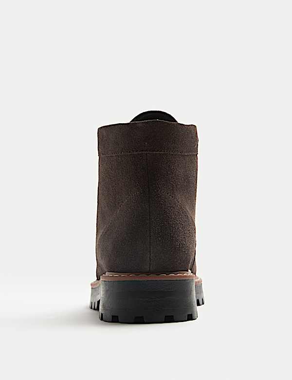 Suede Chunky Block Heel Ankle Boots