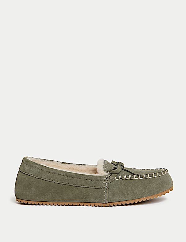 Σουέντ παντοφλέ μοκασίνια με λεπτομέρεια με ραφή - GR