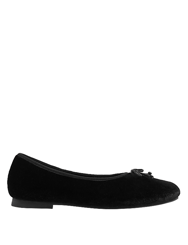Velvet Bow Ballerina Slipper