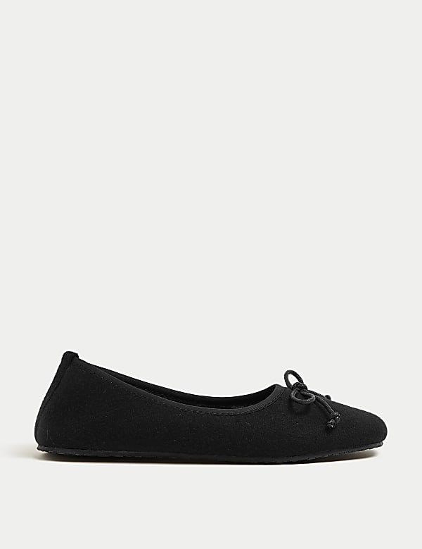 Faux Fur Lined Ballerina Slippers