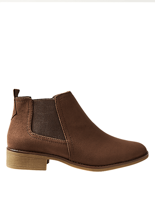 Chelsea Block Heel Ankle Boots