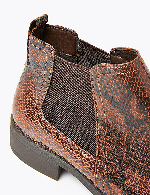 Animal Print Chelsea Ankle Boots