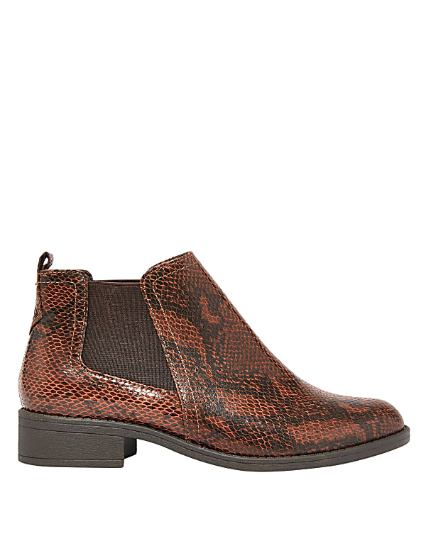 Animal Print Chelsea Ankle Boots