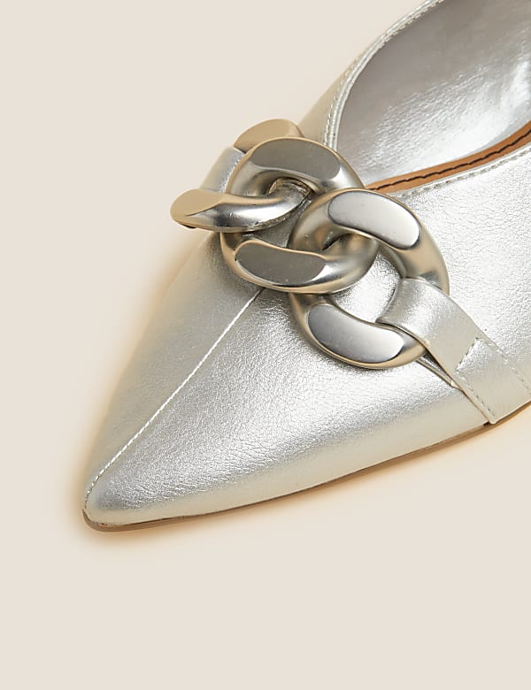 Wide Fit Ankle Strap Flat Slingback Shoes