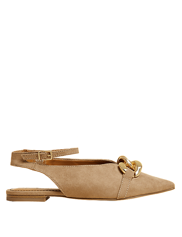 Wide Fit Ankle Strap Flat Slingback Shoes