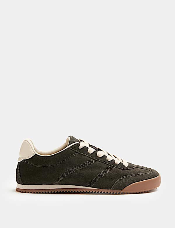 Suede Slim Lace Up Trainers - AU