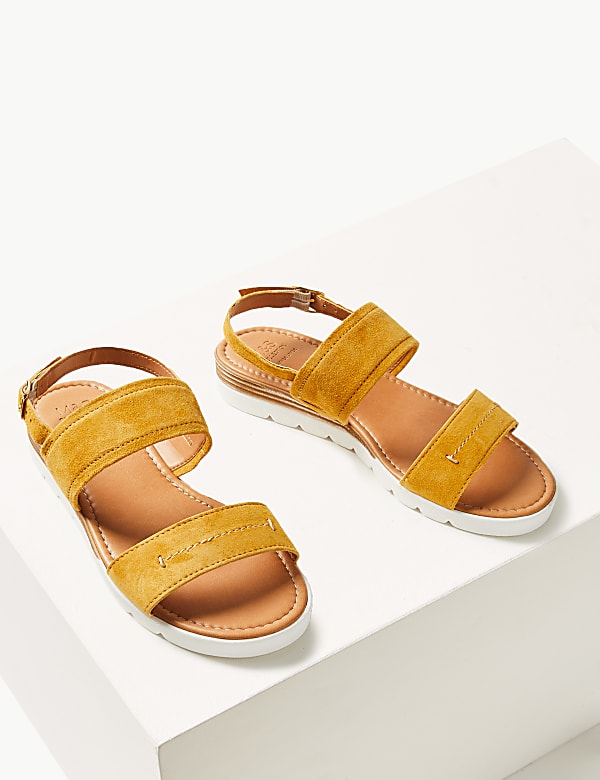 Suede Two Band Sandals
