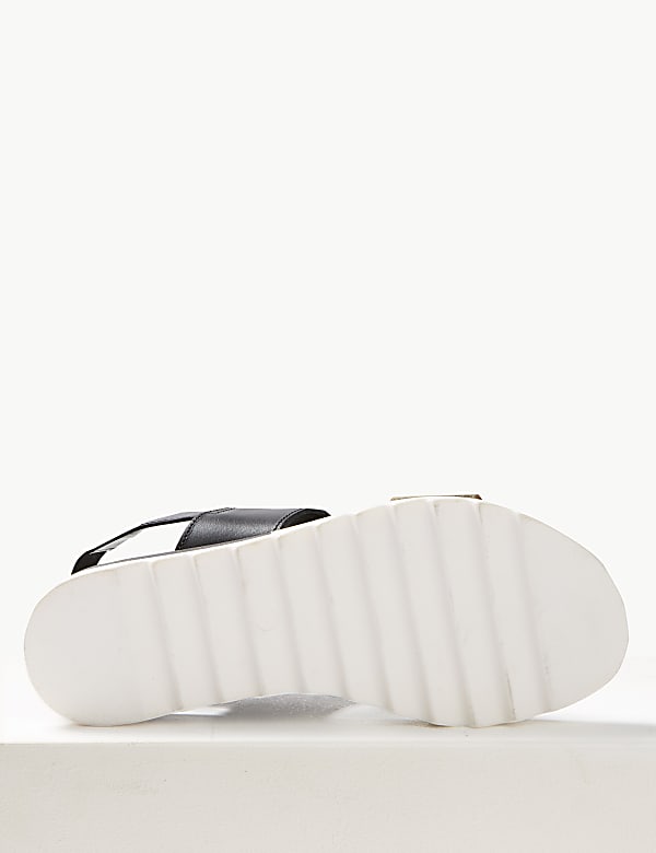 Leather Two Band Sandals