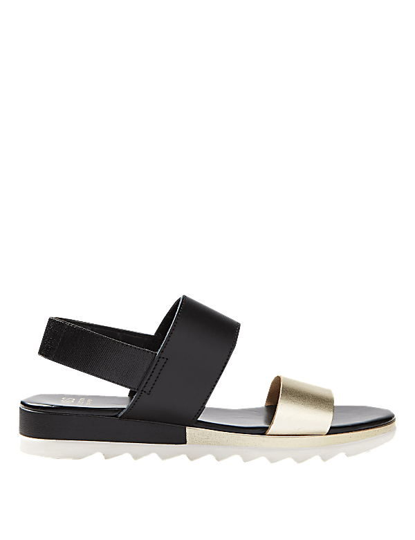 Leather Two Band Sandals