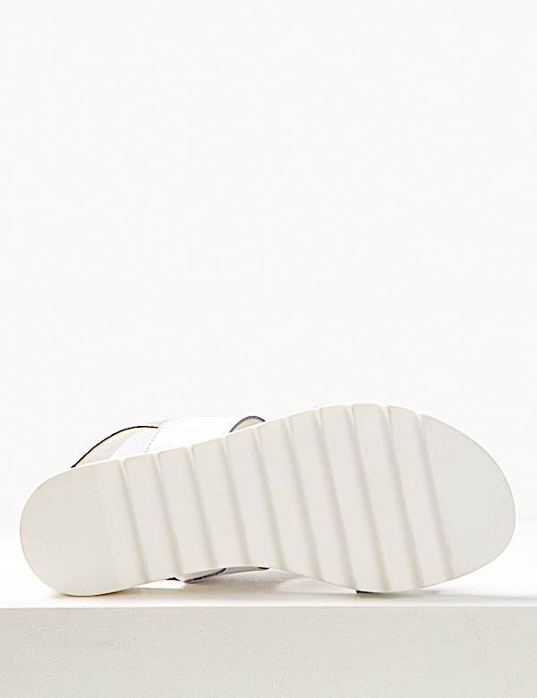 Leather Two Band Sandals