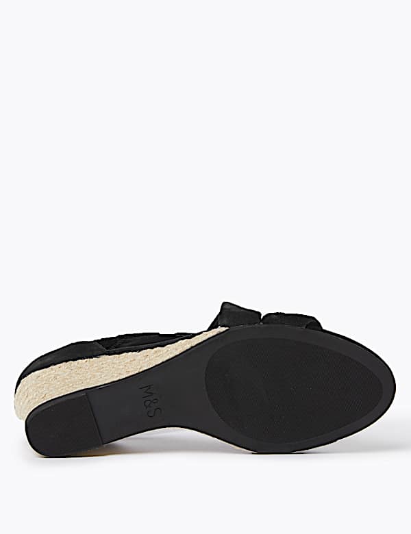 Suede Wedge Open Toe Sandals