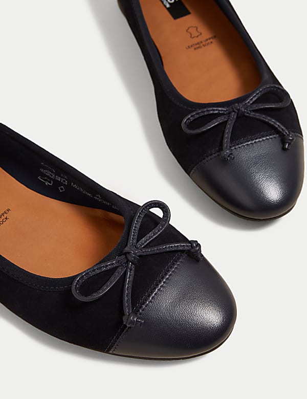Suede Stain Resistant Flat Ballet Pumps