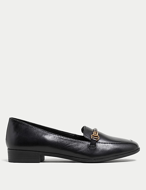 Leather Flat Loafers - CY