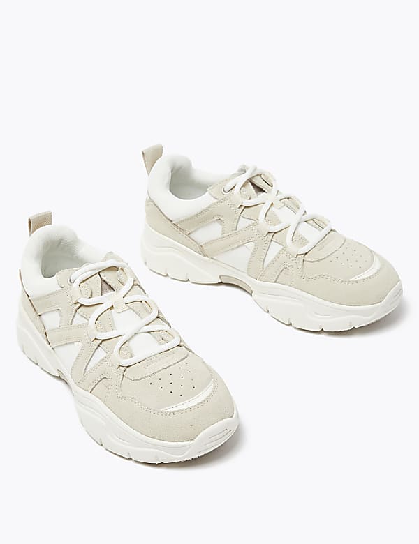 Suede Lace Up Trainers