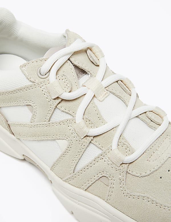 Suede Lace Up Trainers