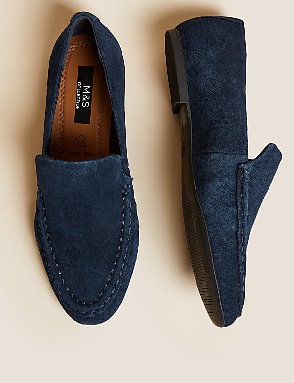 Suede Flat Loafers