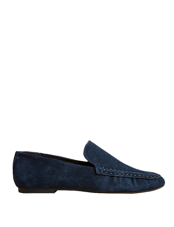 Suede Flat Loafers