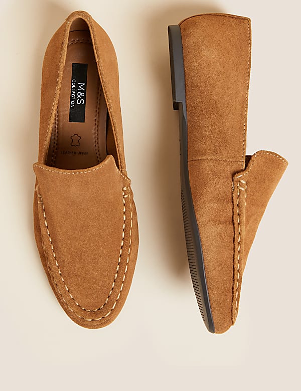 Suede Flat Loafers