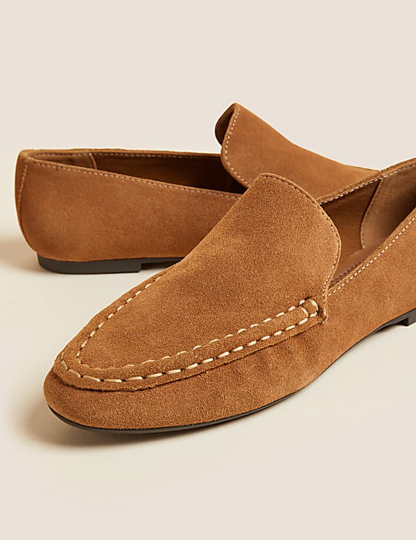 Suede Flat Loafers